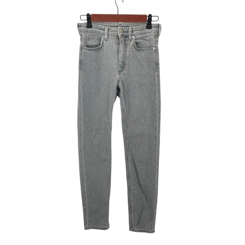 COS High Rise Skinny Cropped Jeans Womens 26 Gray Denim Ankle Stretch Minimalist